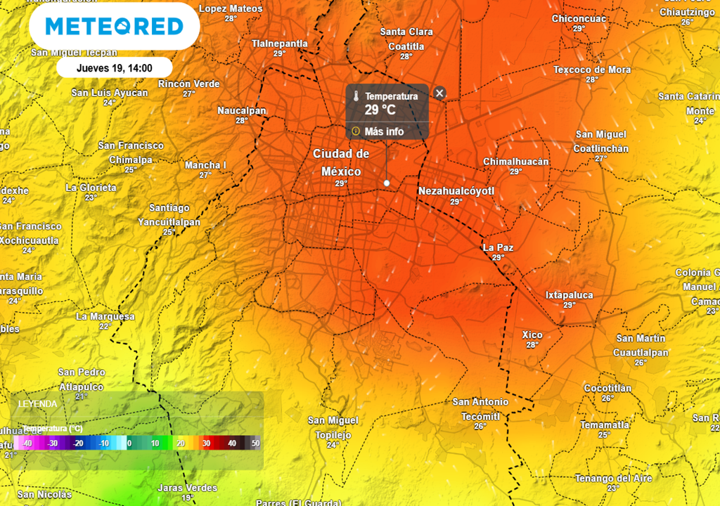 En al menos una decena de alcaldías se alcanzarán temperaturas máximas superiores a 28 °C hasta el viernes.