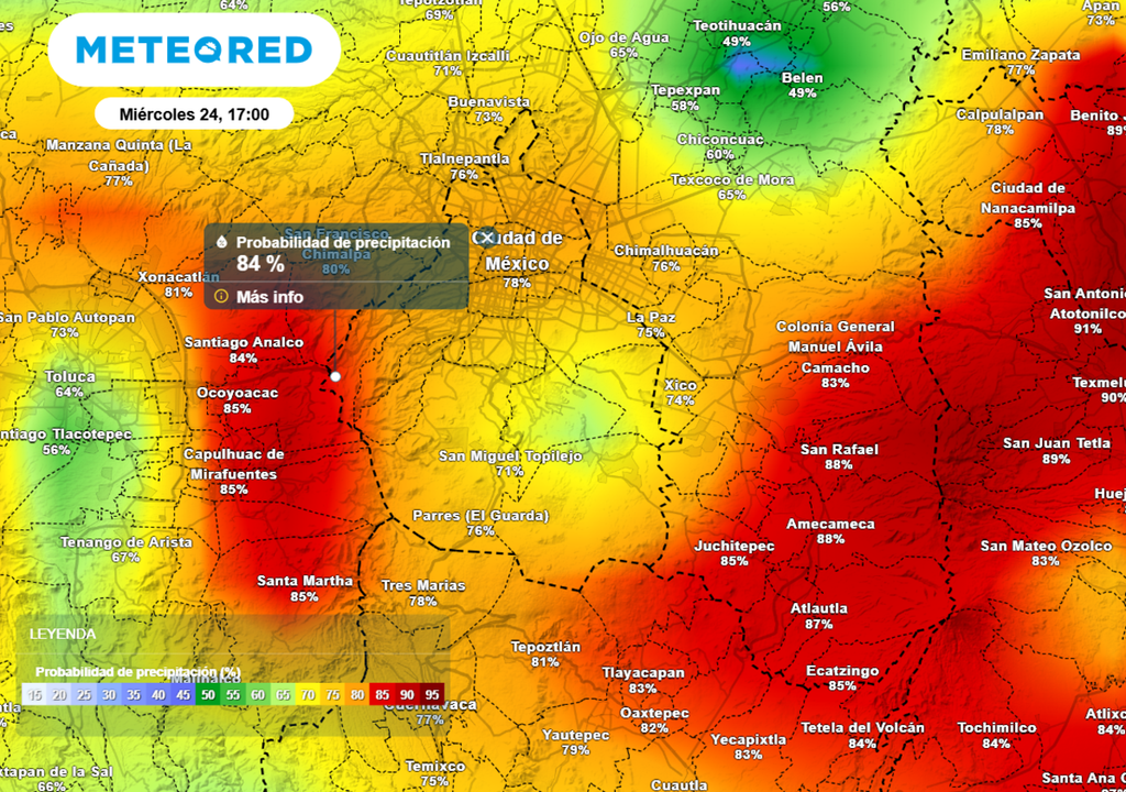 Esta semana continuarán las condiciones favorables para las fuertes tormentas en la Ciudad de México. Habrá chubascos con lluvias puntuales fuertes.