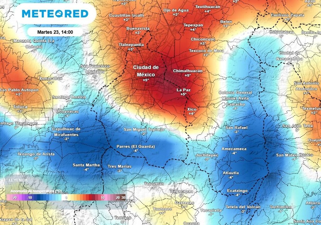 La semana inició con condiciones cálidas en la tarde, el lunes la temperatura máxima osciló entre 24 y 26 °C.