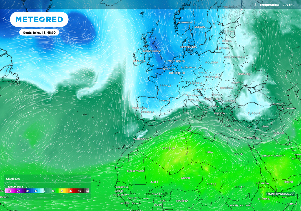 A partir de sexta-feira, as temperaturas mínimas vão descer, devido à chegada de uma massa de ar vinda do Mar da Gronelândia, afetando especialmente o interior Norte e Centro.