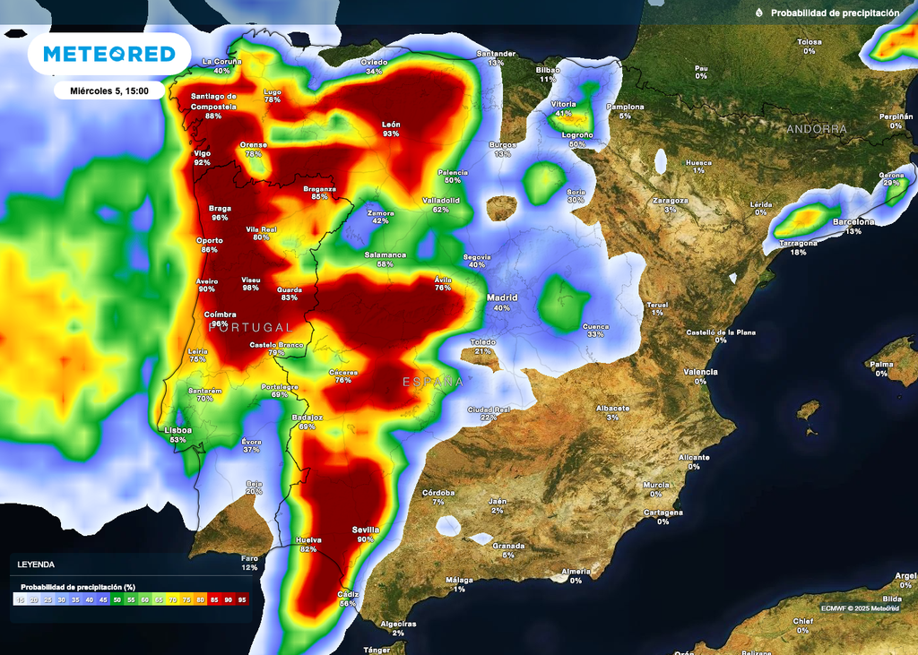 Lluvias con frente atlántico Lluvias con frente atlántico