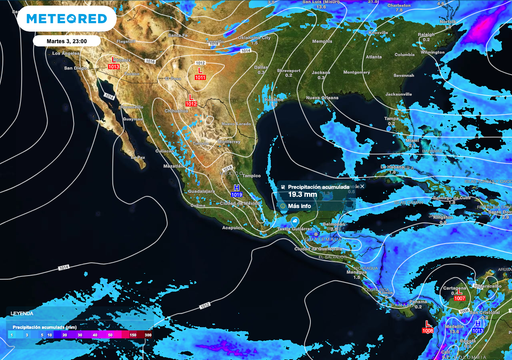 Esta tarde y noche, tenemos tormentas aisladas, fuertes rachas y ambiente fr&iacute;o en diversas partes de M&eacute;xico