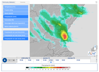 Esta tarde y noche una de las tormentas más fuertes de la DANA apuntará a Valencia y Castellón