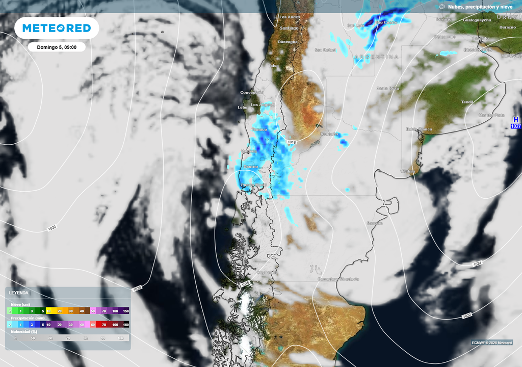Una baja segregada cruzará por Chile, dejando chubascos y posibilidad de tormenta eléctrica.