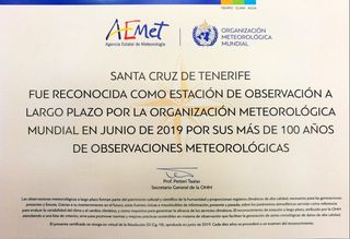 Estaciones de observación centenarias: Santa Cruz de Tenerife