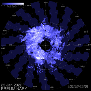 Estallido de nubes noctilucentes en Argentina