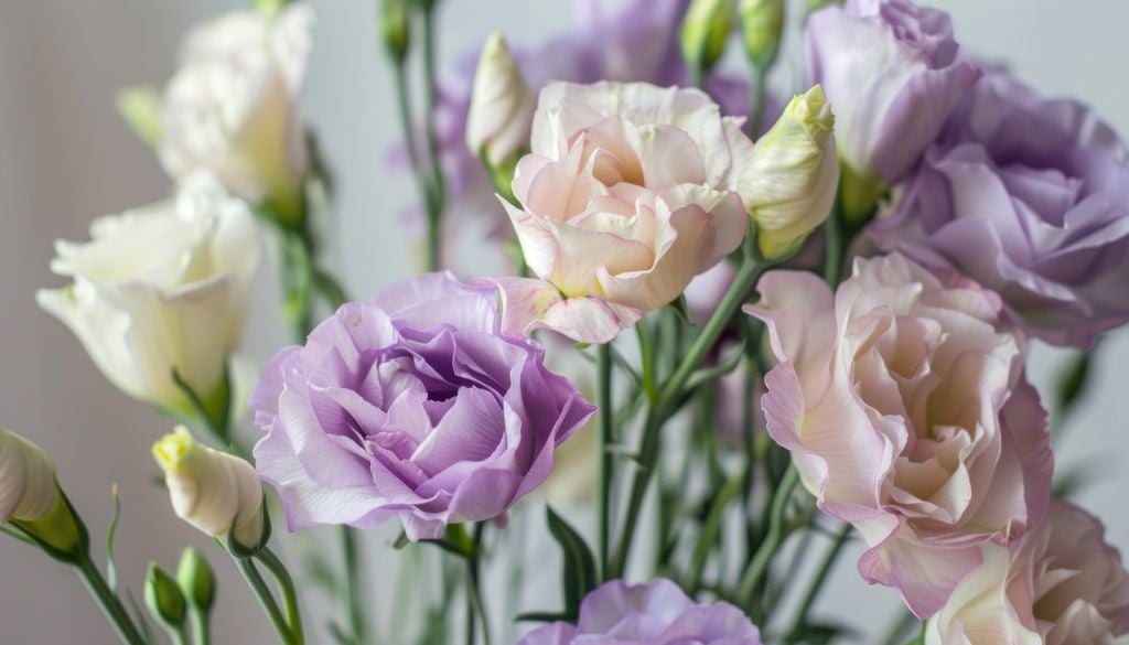 plantin El lisianthus puede utilizarse tanto como protagonista de un arreglo como para acompañar otras flores.