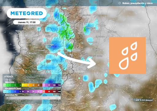 Estas son las comunas de la RM donde se esperan más lluvias: hasta 14 mm pueden caer en algunas este jueves, según ECMWF