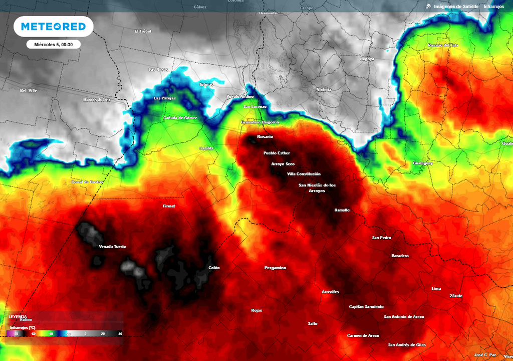 Rosario tormenta alerta naranja