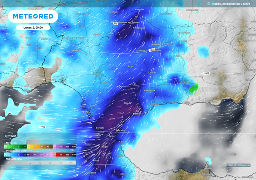 Estas zonas de Andaluc&iacute;a deben prepararse para lluvias de 100 a 200 l/m2