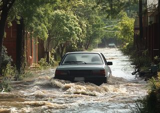 Estava dirigindo e fui pego por um alagamento. O que faço agora?