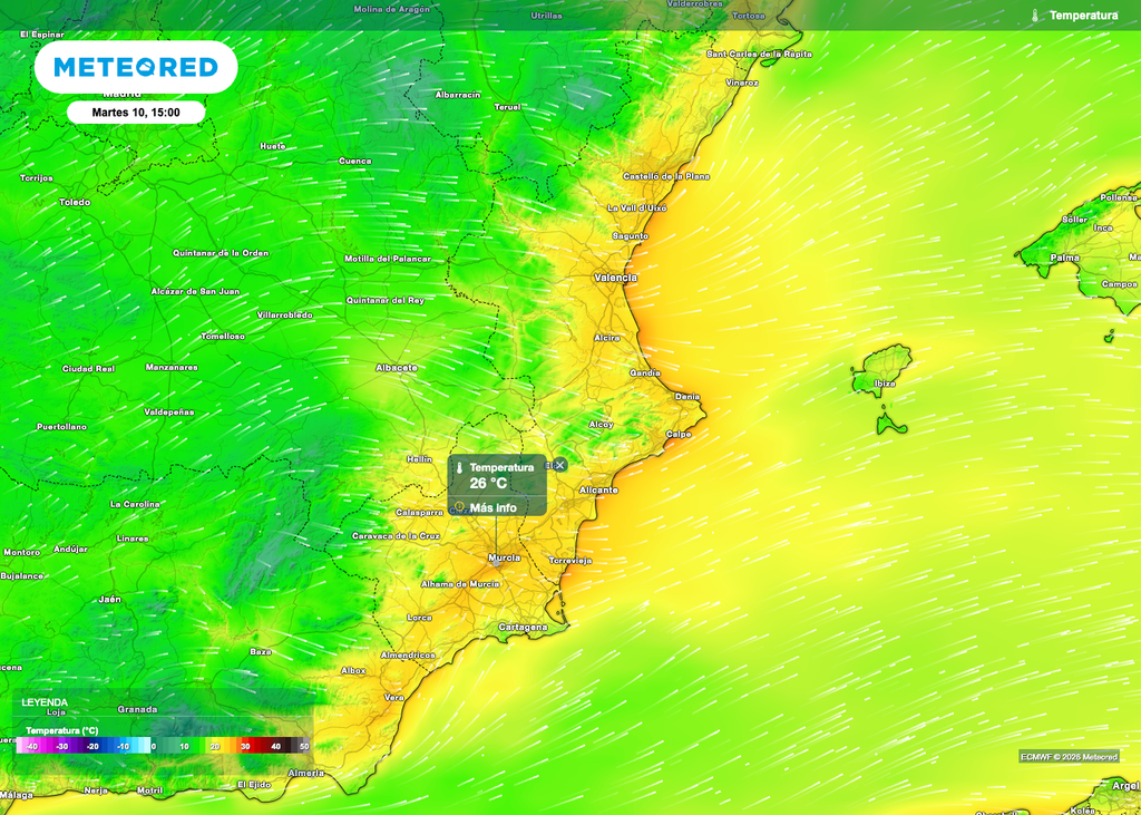 Las temperaturas máximas serán primaverales a orillas del Mediterráneo y en los valles del Ebro y Guadalquivir.