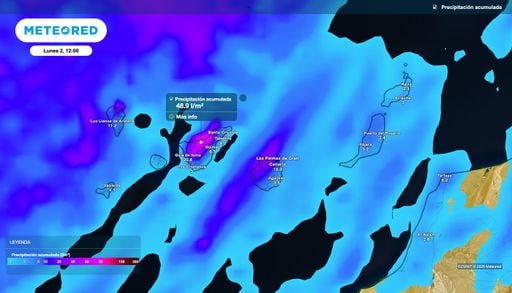 Este domingo 1 crecer&aacute;n tormentas fuertes muy cerca de las islas occidentales de Canarias