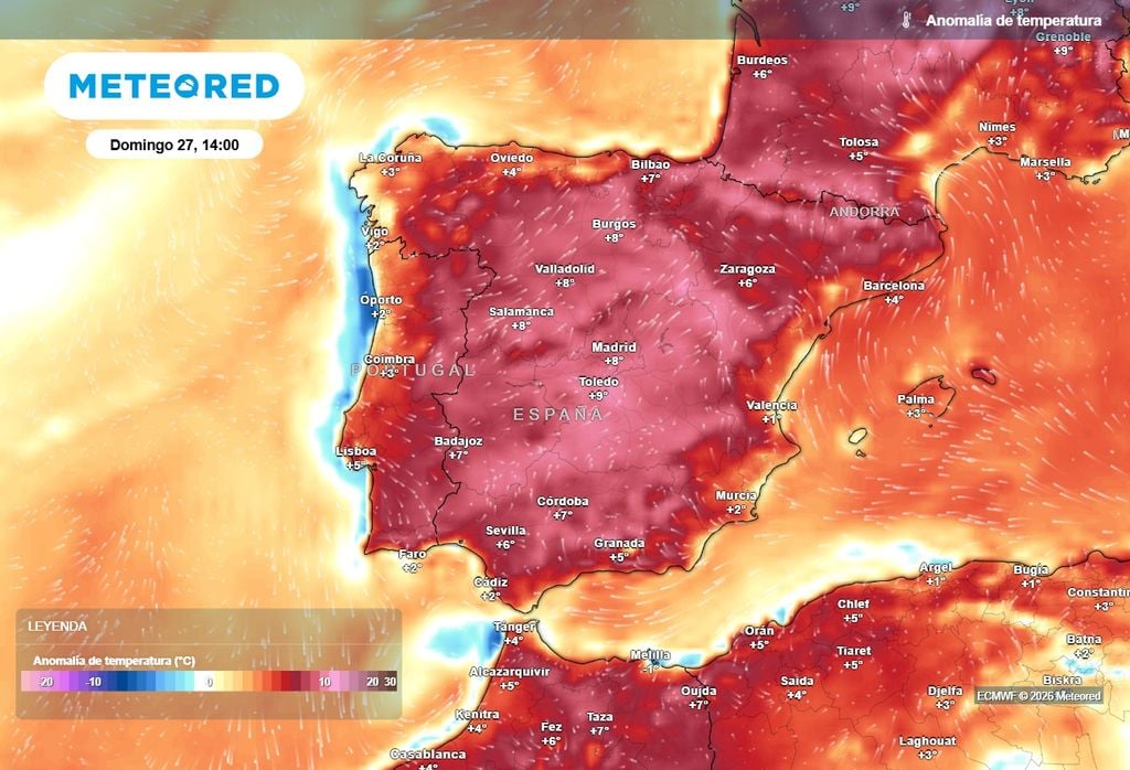 Aunque bajen las temperaturas, el domingo seguirá el ambiente anormalmente cálido.