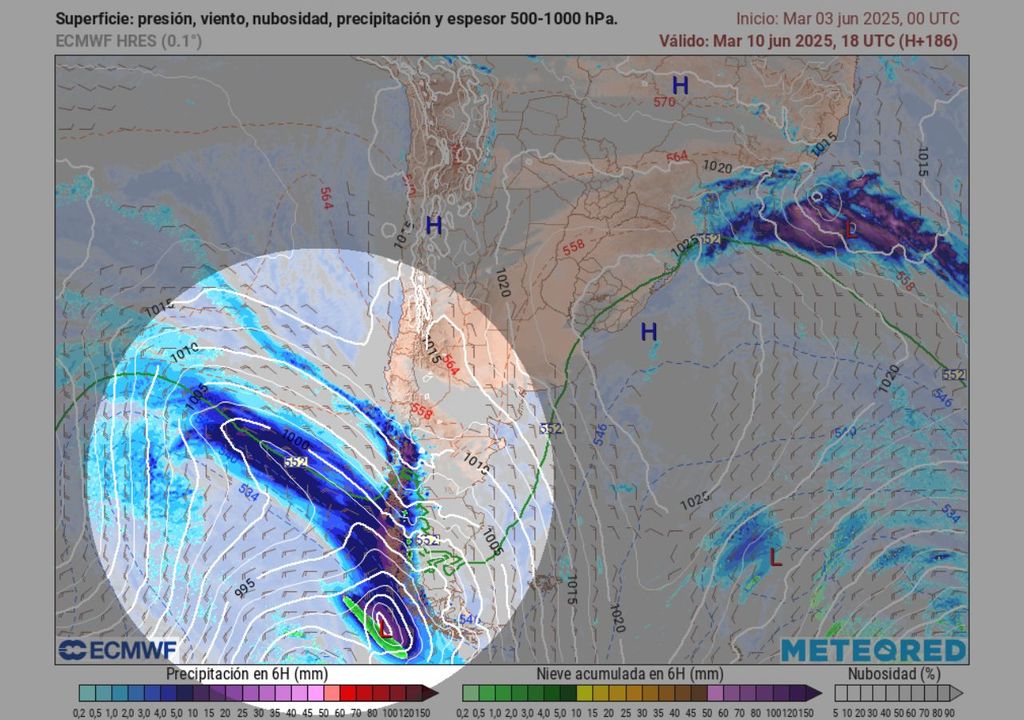 Viento, lluvias, Patagonia, Chile, Meteored