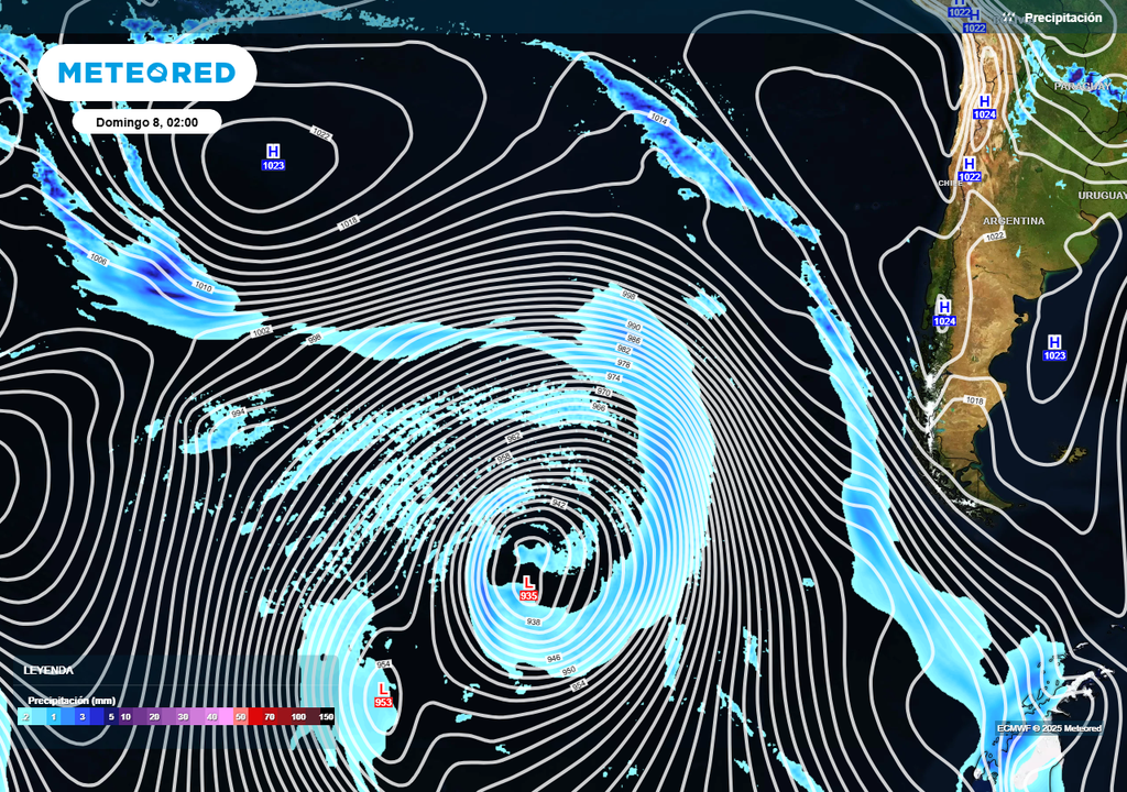 Viento, lluvia, Patagonia, Chile, Meteored