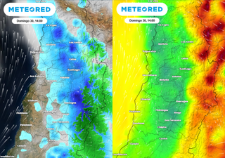 Este domingo sistema frontal con frío, lluvias y fuertes vientos activa avisos en Santiago y la Región Metropolitana