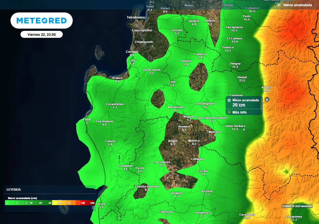 Nieve, granizos, lluvias, tormentas eléctricas y viento en la Región de Biobío, Meteored, Chile Nieve, granizos, lluvias, tormentas eléctricas y viento en la Región de Biobío, Meteored, Chile