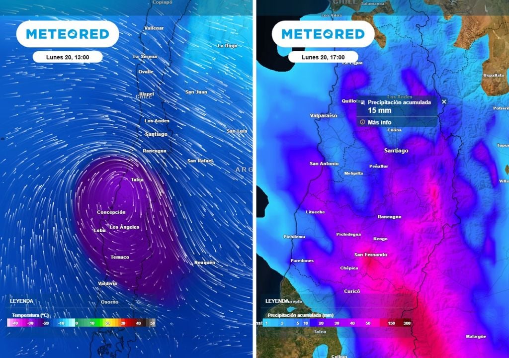 Este lunes tendremos un factor clave que generará probabilidad de precipitaciones e inestabilidad en la zona central: una baja segregada.