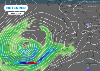 Este lunes un río atmosférico llegará a la España peninsular y habrá lluvias abundantes en estas comunidades