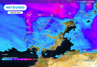 Este lunes un frente frío barrerá España: lluvias de oeste a este y vientos fuertes; las horas clave 