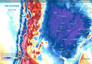 Este martes un frente frío avanzará por el centro de Argentina: hasta la tarde del miércoles se prevén tormentas fuertes
