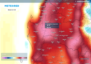 Este martes y miércoles dorsal cálida en altura subirá las temperaturas en el Biobío: cifras de 25 °C en algunas comunas