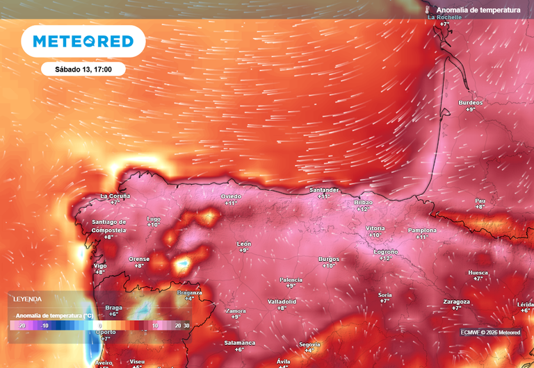 Este s&aacute;bado las temperaturas subir&aacute;n hasta 10 &ordm;C de golpe en las comunidades del Cant&aacute;brico