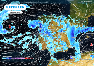 Este s&aacute;bado un frente con tormentas embebidas cruzar&aacute; las comunidades mediterr&aacute;neas de sur a norte