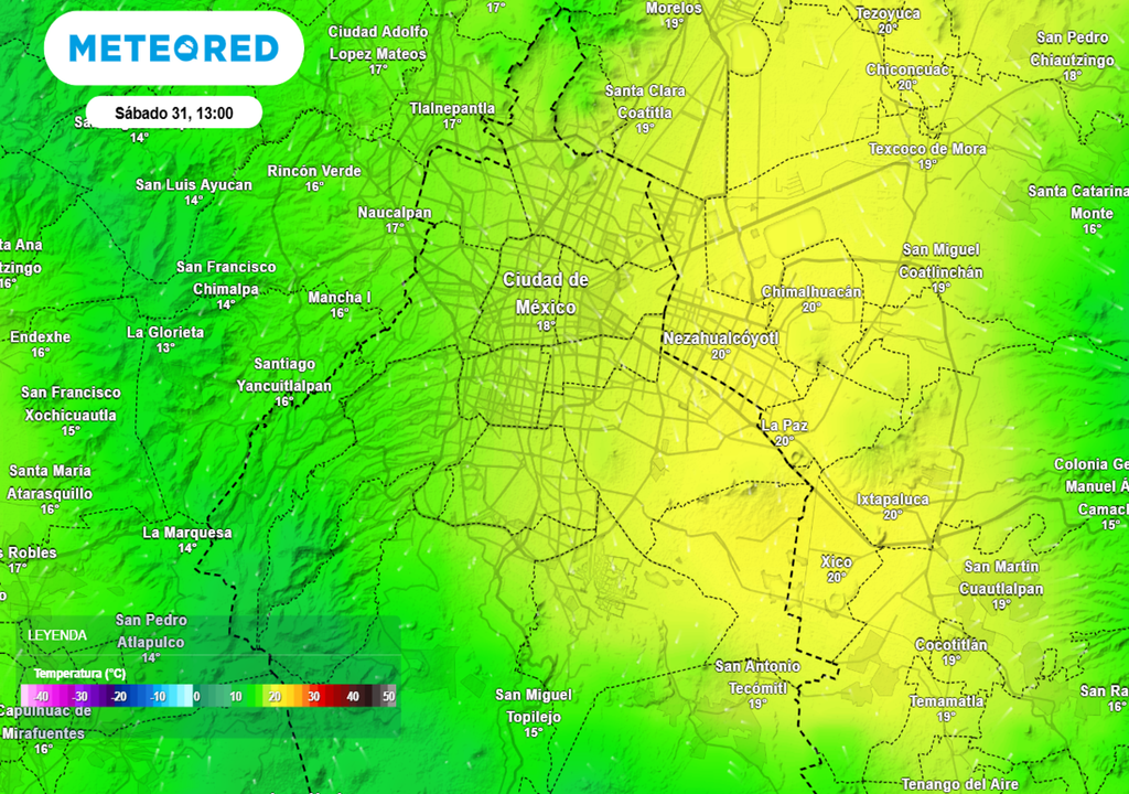 La tarde del sábado será muy fría en la capital, la temperatura más alta oscilará entre 17 y 19 °C. Este día habrá predominio de nublados.