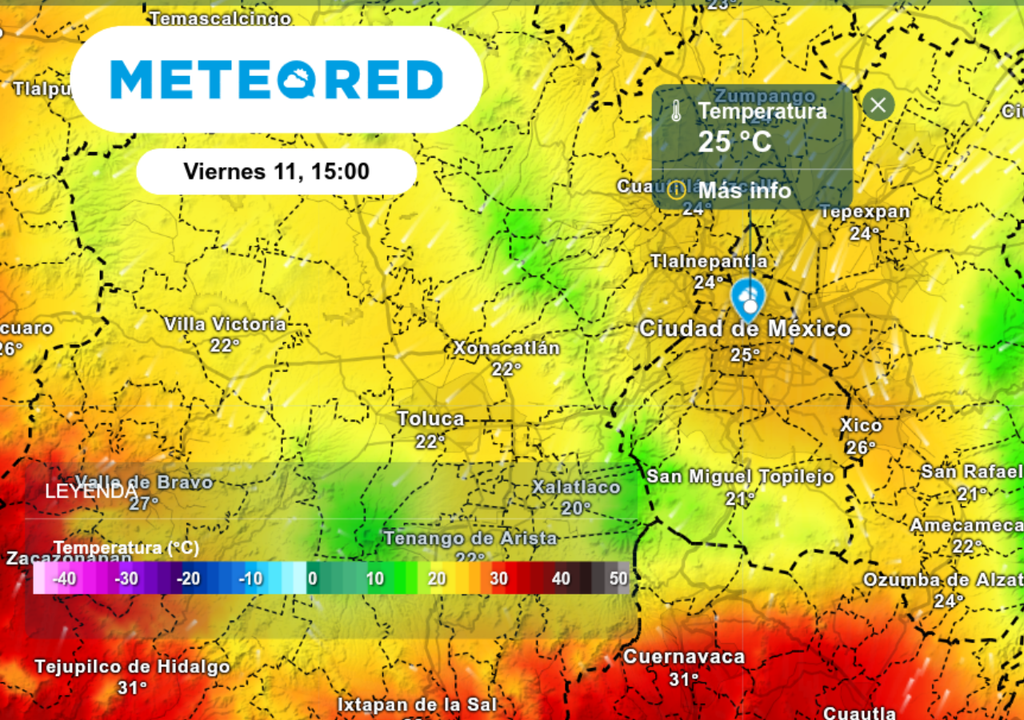 delegacion; CDMX; temperatura; Mexico; aire polar