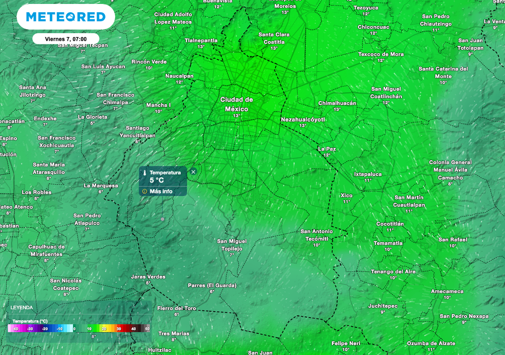 Temperatura mínima CDMX