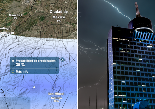 Este ser&aacute; el d&iacute;a m&aacute;s lluvioso de la semana en CDMX: m&aacute;s de 20 mm en pocas horas durante la tarde