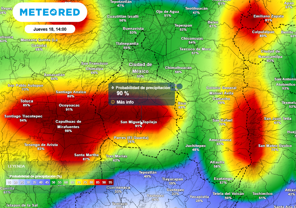 granizo A partir de las 15:00 horas habrá un incremento de la nubosidad y de la probabilidad de lluvia en la ciudad.