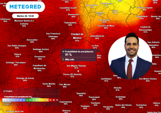 Este ser&aacute; el d&iacute;a m&aacute;s lluvioso de la semana en CDMX: m&aacute;s de 25 mm entre la tarde y la noche