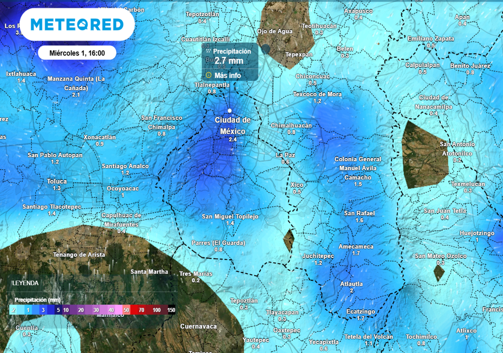 El lunes y el miércoles se pronostica que sean los días más lluviosos, con acumulados puntuales superiores a 30 mm.