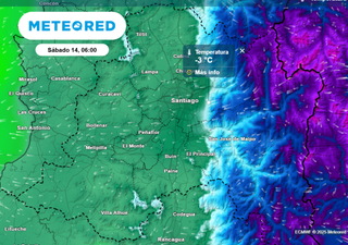 Este sería el día más helado de la semana en Santiago: mínimas de -3 °C