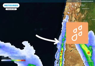 Este viernes 26 de septiembre se esperan hasta 30 mm de lluvia en la zona central de Chile