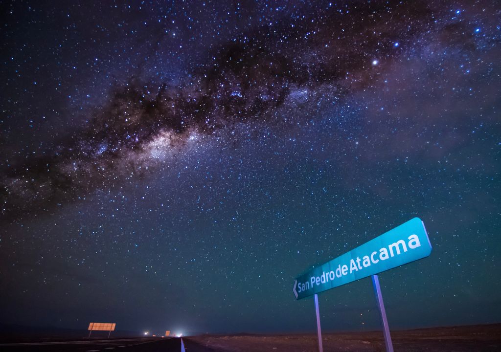 Cielo nocturno en San Pedro de Atacama, Región de Antofagasta.