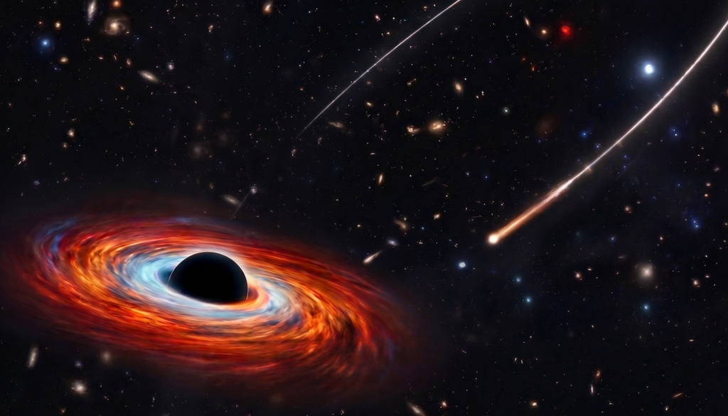 Uma nova estrela, S301, pode ajudar astrônomos a determinar pela primeira vez o spin do buraco negro Sagittarius A*, no centro da Via Láctea. Uma nova estrela, S301, pode ajudar astrônomos a determinar pela primeira vez o spin do buraco negro Sagittarius A*, no centro da Via Láctea.