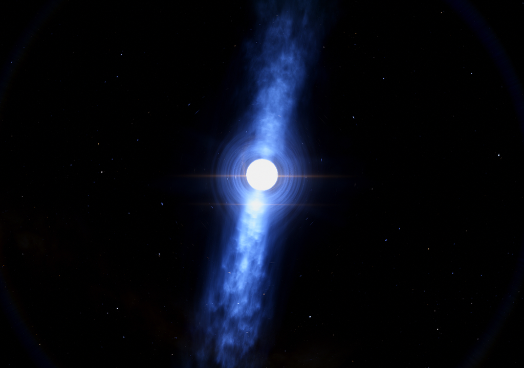concepto de estrella y agujero negro