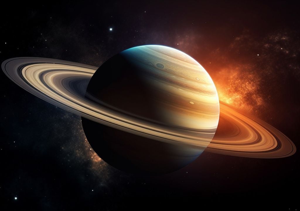 Saturn Sunlight Background