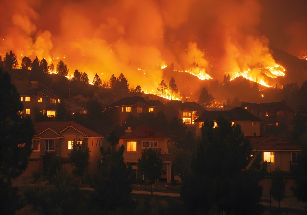 Gli incendi boschivi diventano più diffusi in situazioni di siccità, temperature elevate e forti venti.