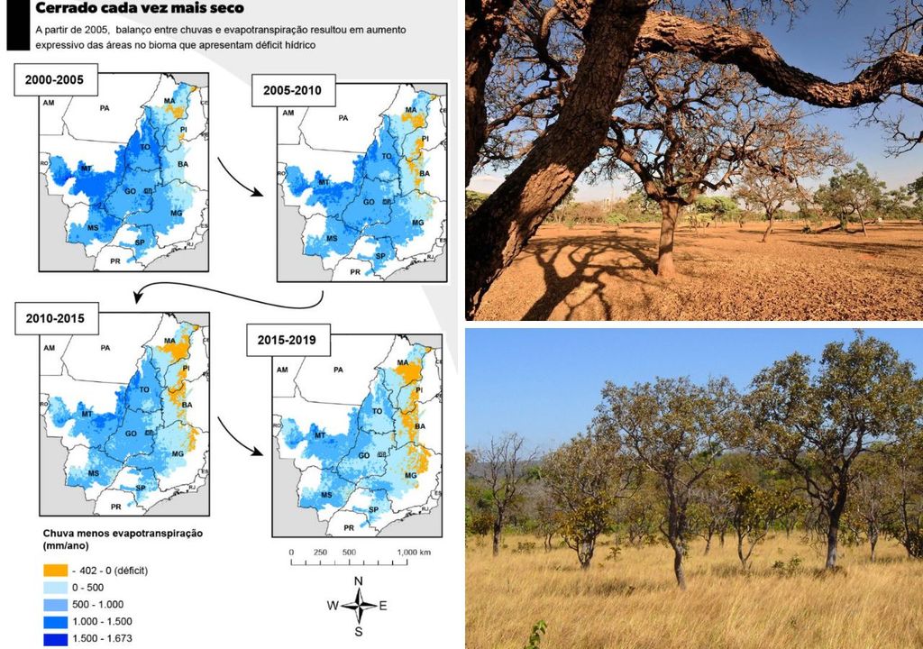 Cerrado cada vez mais seco