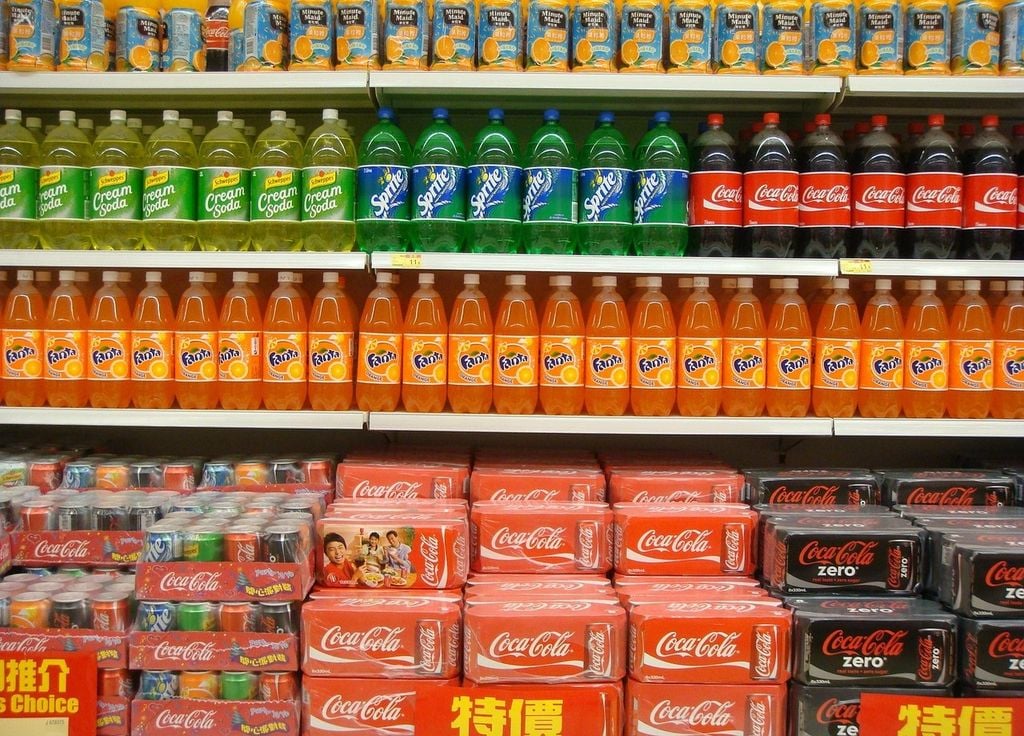 Le soda, l'un des aliments les plus sucrés des rayons