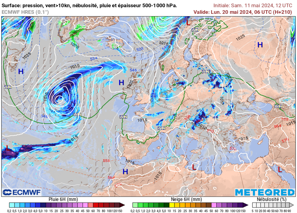 D'ici la Pentecôte, une fenêtre semble se dessiner avec un retour très progressif de l'anticyclone par la façade ouest.