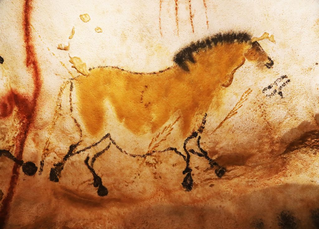 Cheval préhistorique représenté dans les grottes de Lascaux, France. @Silvio Cheval préhistorique représenté dans les grottes de Lascaux, France. @Silvio