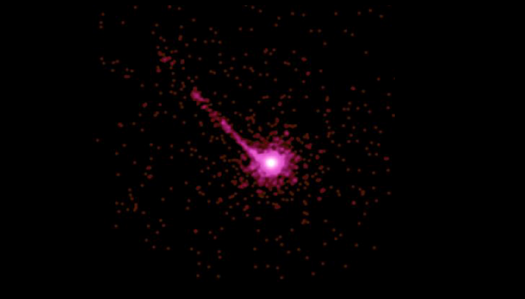 quasar Immagine nella banda X del quasar PKS 1127-145 a 10 milioni di anni luce dalla Terra. Credit: NASA/CXC/A.Siemiginowska(CfA)/J.Bechtold(U.Arizona) - CHANDRA X-ray Observatory CXC Operated for NASA by SAO