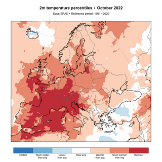 Europa registra el mes de octubre en 2022 más cálido desde que hay registro