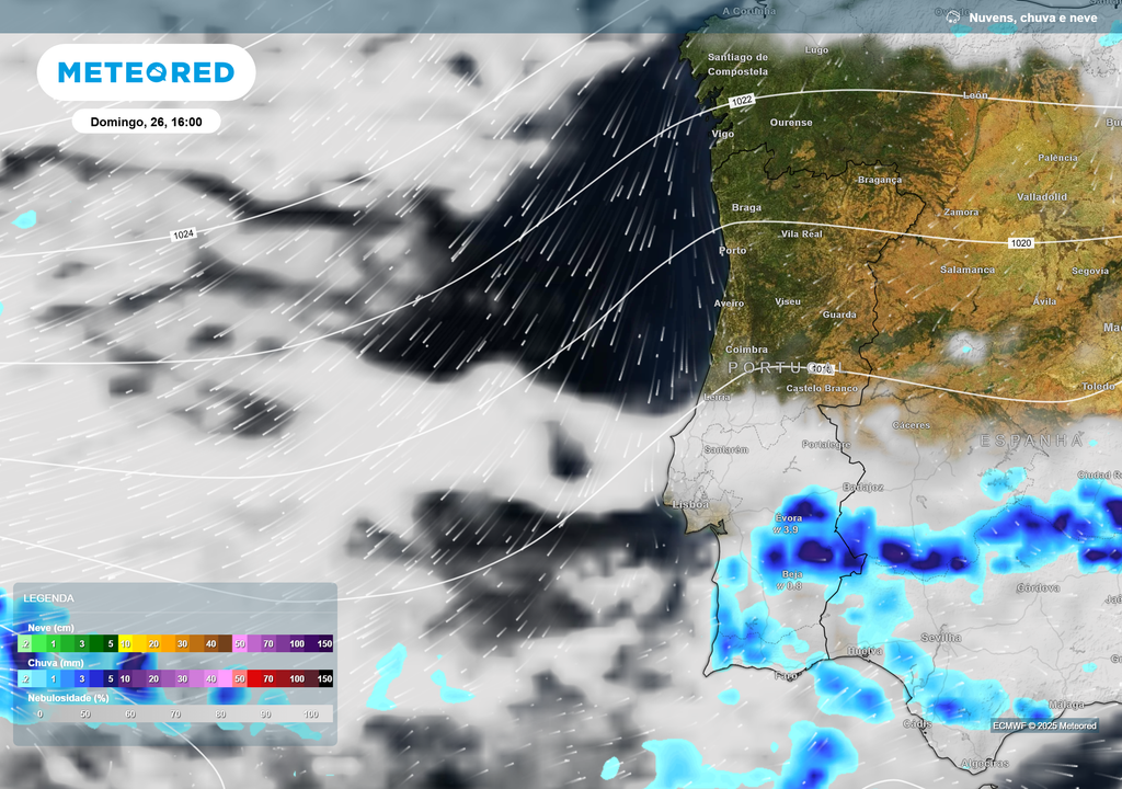 Mapa atmosférico: chuva Mapa atmosférico: chuva